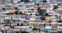 An aerial view of the San Francisco Sunset District.